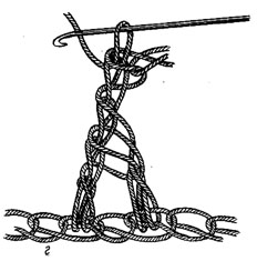 вязание крючком - столбик